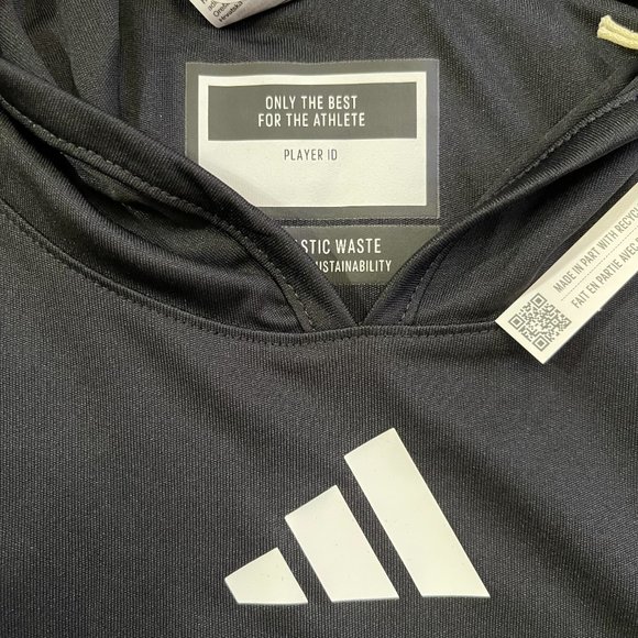 Adidas Men’s Program Long Sleeve Training Pullover Hoodie Shirt Black - Picture 3 of 5